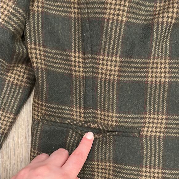 Talbots Petite Brown Blazer Jacket Academia Italian Classic Wool Blend Size 12 - Picture 4 of 10